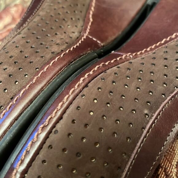 La Plume Leather Open Toe Sling Back Sandals Brown Ladies size 38 - Picture 15 of 16